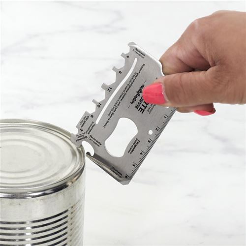 Carte de Survie Multifonctions 8cm Argent - Sport