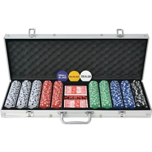 Vidaxl Jeu De Poker Avec 500 Jetons Aluminium - Image 3
