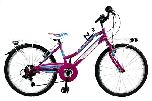 Vélo Fille Canellini VTT LINCY 24 6V Fuchsia/Bleu