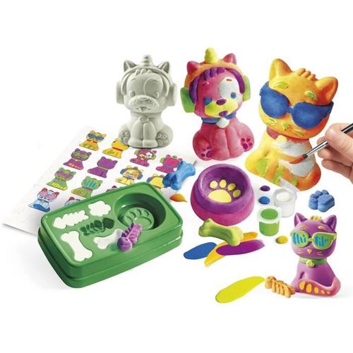 Coffret création d'animaux en plâtre - Loisirs Créatif - Fabriqué en Italie