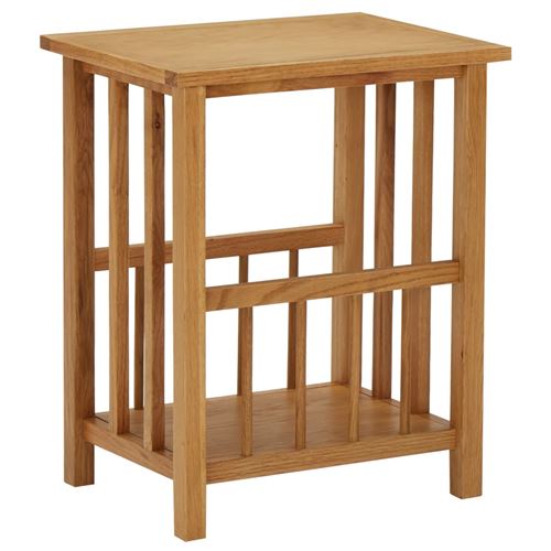 Non Communiqué Brun Vidaxl Bijzettafel 45X35x55 Cm Massief Eikenhout289183