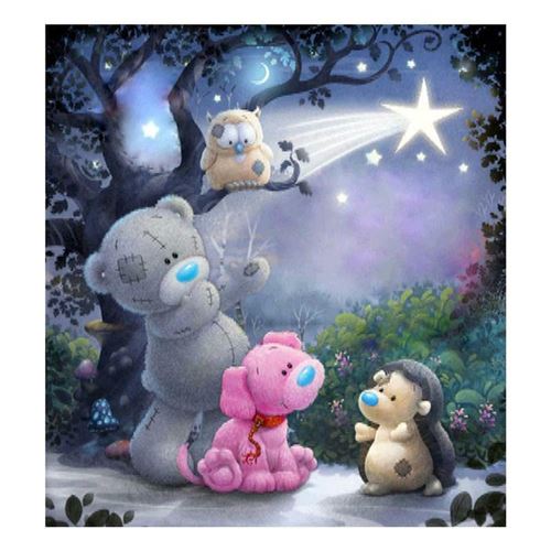 Peinture au diamant DIY 5D ZY153 - Ours en peluche (30x30CM)