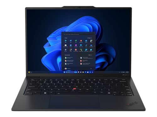 Lenovo ThinkPad X1 Carbon Gen 12 21KC - Conception de charnière à 180 degrés - Intel Core Ultra 7 - 155U / jusqu'à 4.8 GHz - Evo - Win 11 Pro - Intel Graphics - 16 Go RAM - 512 Go SSD TCG Opal Encryption 2, NVMe, Performance - 14" IPS 1920 x 1200 - Wi