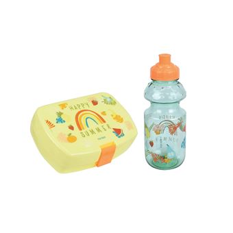 Ensemble Goûter T'Choupi Fun House - Gourde 350ml + Boîte à Goûter - Pratique Pour Enfant
