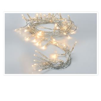 Guirlande Lumineuse Argent 80 Micro LED Blanc Chaud