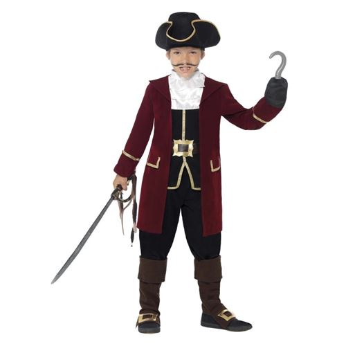 Déguisement Capitaine Pirate Luxe Garçon 7/9 Ans Rouge 43997m Smiffys 7/9 ANS - 43997M Smiffys