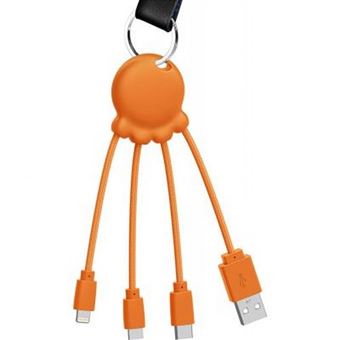 Chargeur multi cable publicitaire Eco friendly de couleur - Octopus Eco, Xoopar®