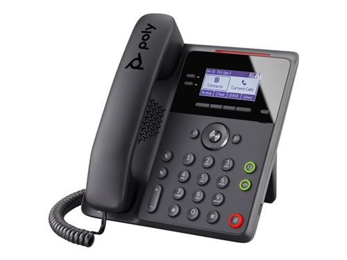 Poly Edge B20 - Téléphone VoIP avec ID d appelant/appel en instance - à 5 voies capacité d appel - SIP, SDP - 8 lignes - noir