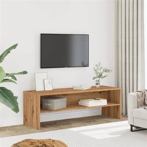 VIDAXL - Meuble TV - Chêne Artisanal - 120x40x40 cm - Image 2