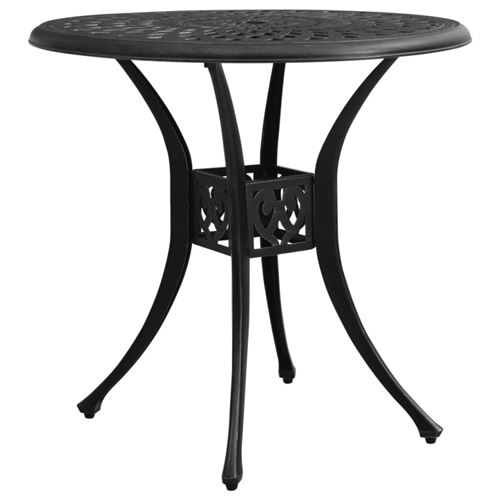 Non Communiqué Noir Table De Jardin 78X78x72 Cm Aluminium Coulé