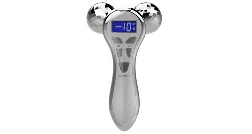Masseur, rouleau de masseur de visage à micro-courant 4d(blanc)