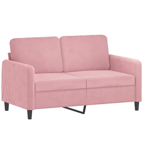 Non Communiqué Rose Ensemble De Canapés 2 Pcs Avec Coussins Velours