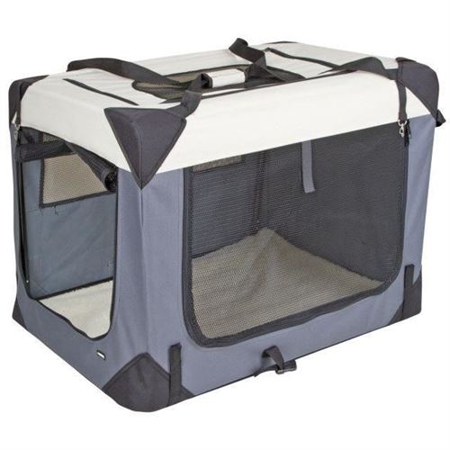Box De Transport - Kerbl - Journey - 81 X 58 X 58 Cm - Gris / Beige