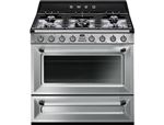 Smeg Victoria TR90X9-1 - Cuisinière - pose libre - largeur : 90 cm - profondeur : 65.8 cm - hauteur : 102.7 cm - avec système auto-nettoyant - acier inoxydable