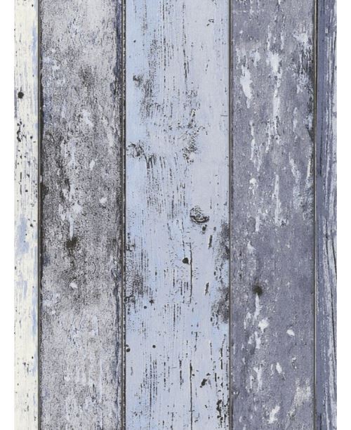 Panneau de bois affligé Papier peint bleu