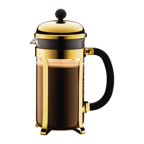 Bodum - Cafetière à piston, 8 tasses, 1.0 l, finition dorée