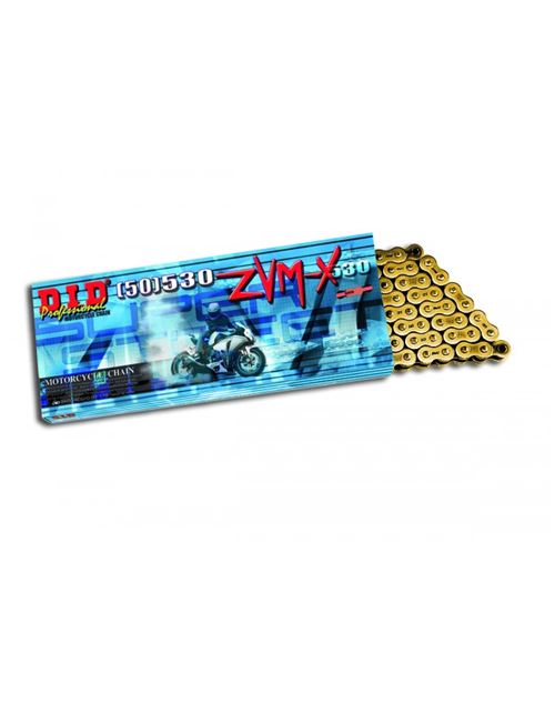 Chaîne de transmission D.I.D 530 ZVM-X or/or 102 maillons