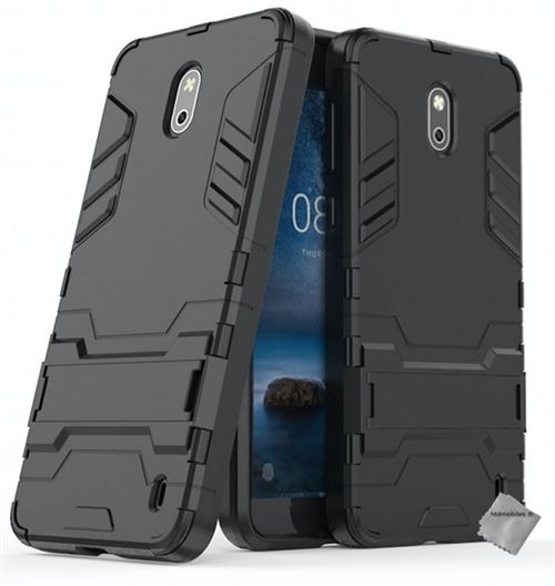 Housse etui coque rigide anti choc pour Nokia 2 avec verre trempe NOIR Coque et etui telephone mobile Achat prix fnac
