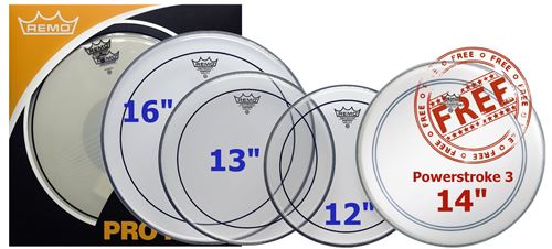 Remo PP-0312-PS - ProPack (Pinstripe transparente 12, 13, 16 + P3-0114-BP 14 gratuite)