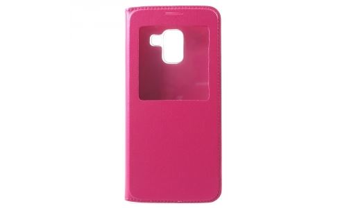 Etui latéral S-View fushia pour Galaxy A8-2018