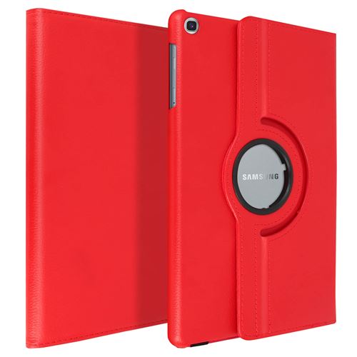 Avizar Étui Galaxy Tab A 10.1 2019 Protection Intégrale Support Rotative à 360° Rouge