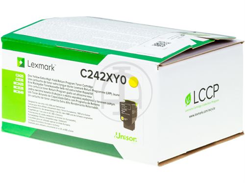 lexmark return toner cartridge yellow 3.500 pgs f.c24xx/c25xx/mc24xx/ noir
