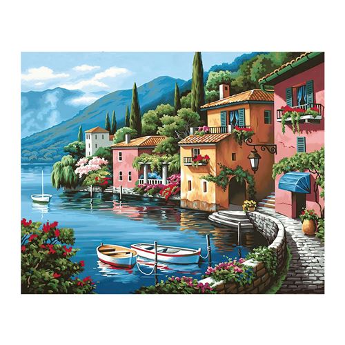 Puzzle 1000 Pièces Paysages bord lac pour enfants et adultes _ bleu