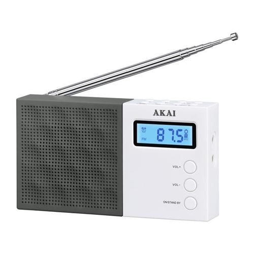 AKAI AR-76W Radio pocket Digital - Noir et Blanc