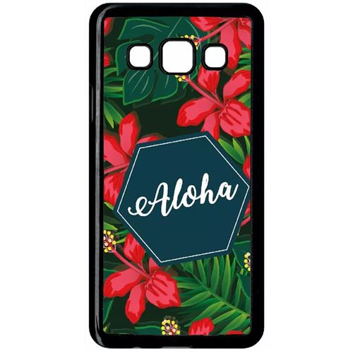 Coque Samsung Galaxy A3 Modele 2015 Aloha Tropical Fond Vert 2