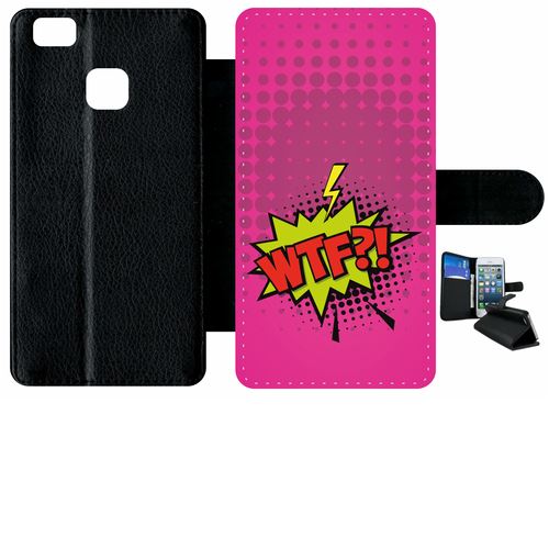 Etui À Rabat Huawei P9 Lite Wtf Fond Rose