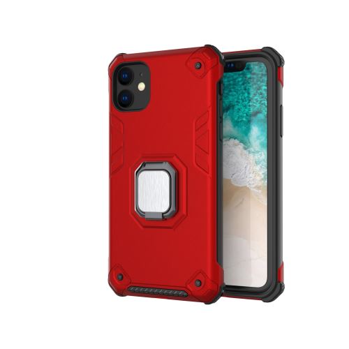 Coque TPU antichoc avec support magnétique pour Apple iPhone 11 Pro Max 6.5 - Rouge