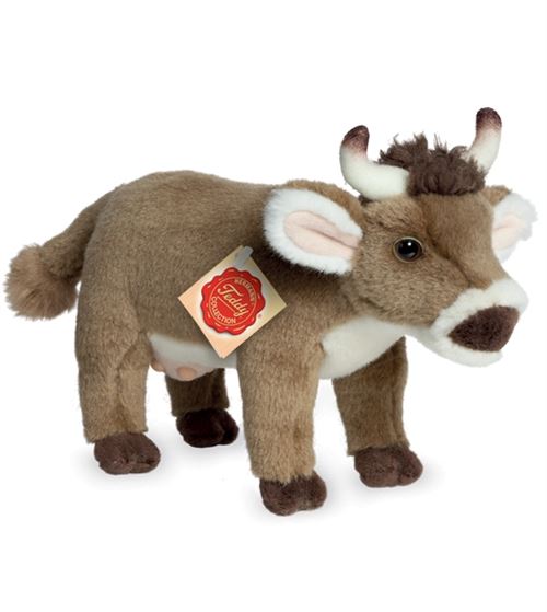 Teddy Hermann Peluche-Vache-Debout, 917274, 22 cm