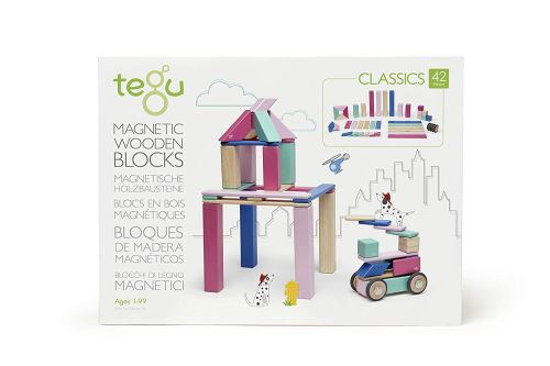 Tegu Jeu de Construction - Blocs de bois Magnétiques - 42 pièces - Fleur