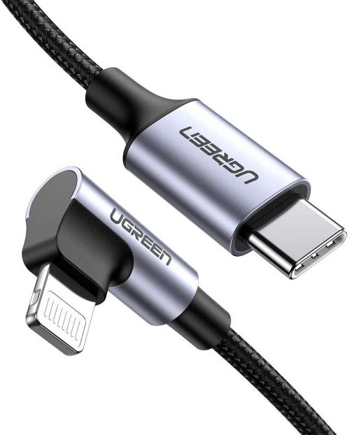 Câble USB C vers Lightning Coudé 90 Degrés Certification MFi en