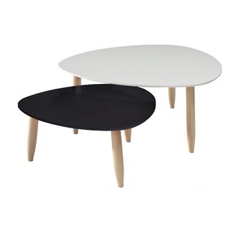 Tables Gigognes Blanc Noir Ovni Achat Prix Fnac