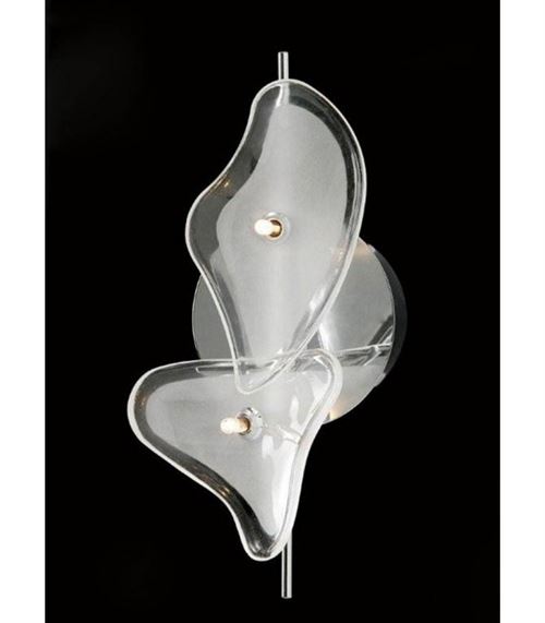 Plafonnier/Applique Otto 2 Ampoules G4 Bar, chrome poli/verre dépoli