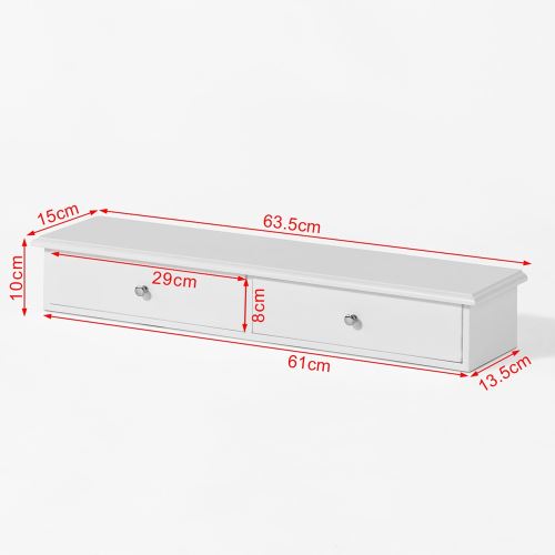 SoBuy® Meuble dentrée de rangement,Étagère murale 2 tiroirs,Armoire, FRG43-W FR