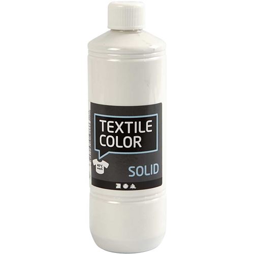 Creotime peinture textile Solide 500 ml blanc