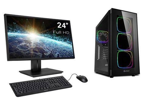 Pack PC Pro Gamer AMD Ryzen 7 3800X, Geforce RTX 3090, 32Go RAM DDR4, 500Go SSD NVMe M.2 PCIe, 2To HDD, Wifi, Bluetooth,, écran, c/s et Win 10