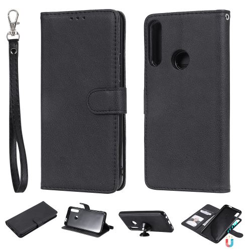 Etui en PU détachable magnétique 2 en 1 noir pour votre Huawei P Smart Z/Y9 Prime 2019