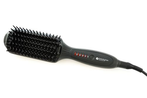 Trendyliss Lily Brush - Brosse lissante Ionic Haut de Gamme Professionnelle en Céramique - Réglable 200°C - Cordon 2,5m rotatif 360°