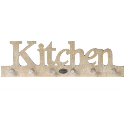 Patère 6 supports cuisine en bois