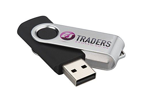lecteur USB flash memory stick de 32 Go ES Traders® H2testw haute vitesse USB 2.0, 3.0 Design pivotant USB Noir