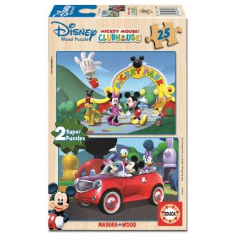 Educa - 13470 - puzzle bois wd 2x25 pièces - mickey mouse club house ...