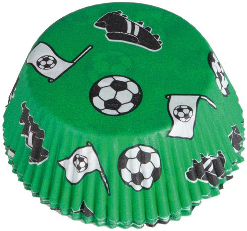 Amscan cupcakeholder ballon de football 50 x 25 mm papier vert 48 pièces