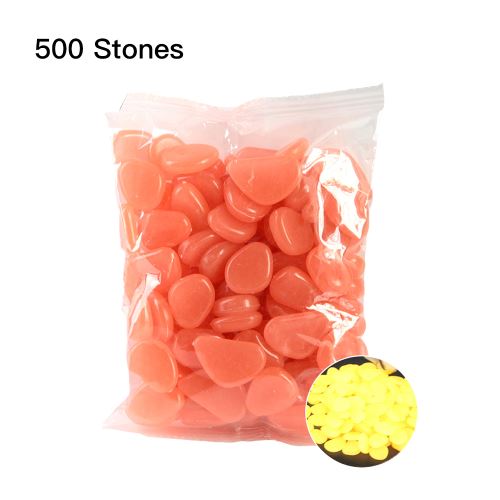 Blusea 500 pcs lumineux cailloux lueur dans les pierres sombres maison réservoir de poissons décor extérieur jardin passerelle