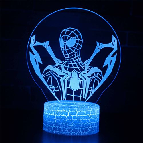 Stack Lampe 3D Tactile Veilleuses Enfant 7 Couleurs Avec Telecommande - Spiderman #235 - Image 1