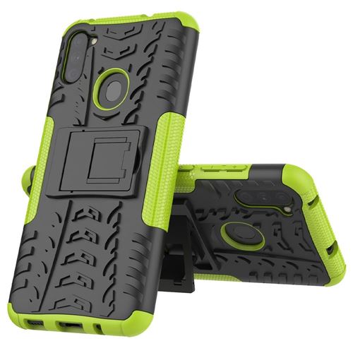 Coque Pour Samsung Galaxy M11 Anti Choc Vert Support hfs-house®