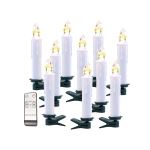 Bougies à LED pour sapin de Noël avec télécommande infrarouge - x30 - rouge  - Achat & prix