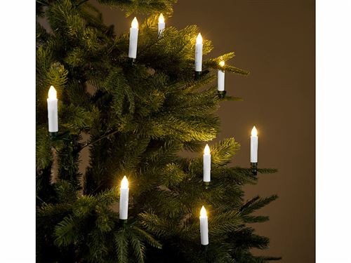 10 bougies à LED sans fil avec télécommande - Blanc - Bougie de Noël -  Achat & prix